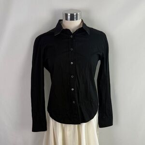 Burberry Black Button-Up Cotton Shirt